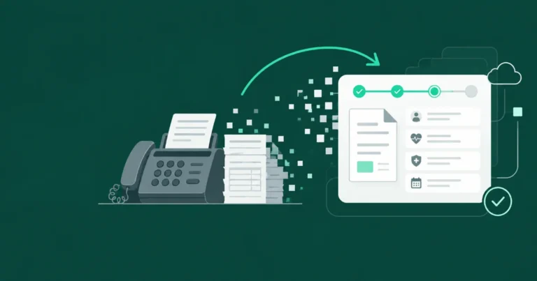 Pharmacy automation replacing manual fax handling and repeated data entry with a digital prescription workflow